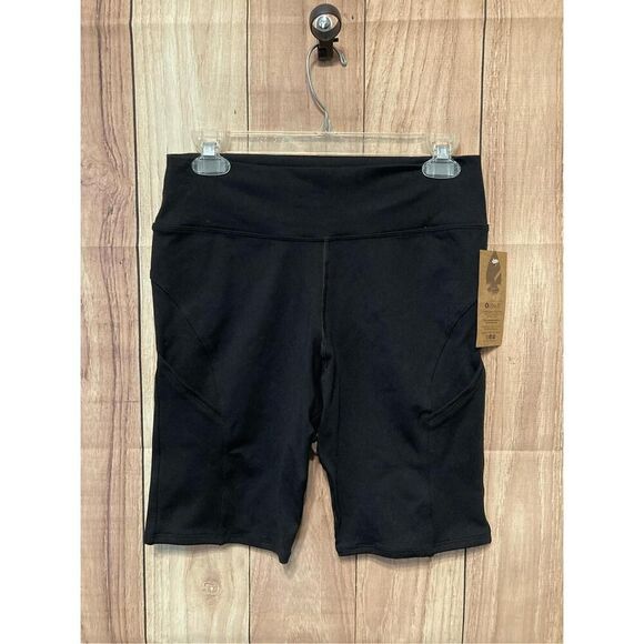 Dona Jo XS 2 Compress Biker Short black leggings pockets NWT - Picture 1 of 7